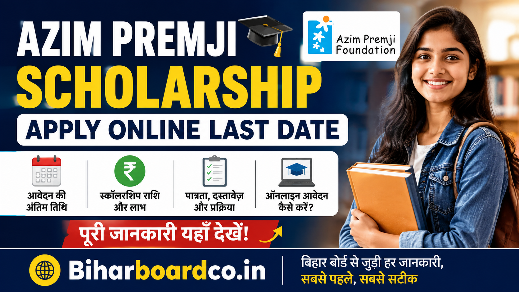 Azim Premji Scholarship Apply Online Last Date