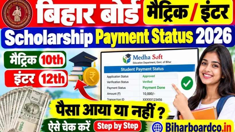 Bihar Board matric inter Scholarship Payment Status 2026